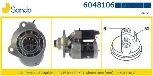 Стартер SANDO 6048106.1