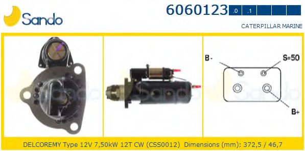 Стартер SANDO 6060123.0