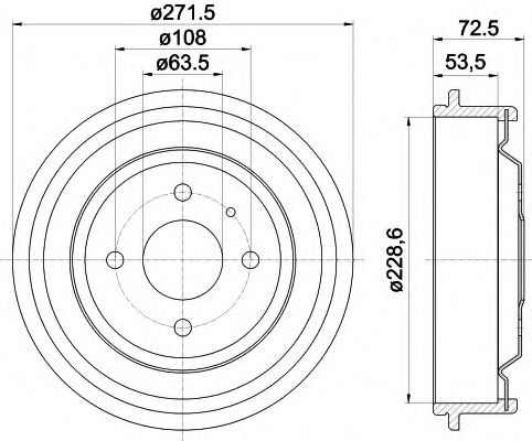 Тормозной барабан HELLA PAGID 8DT 355 300-141