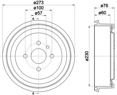 Тормозной барабан HELLA PAGID 8DT 355 301-191