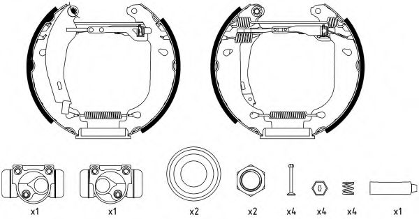 Комплект тормозных колодок HELLA PAGID 8DB 355 003-911