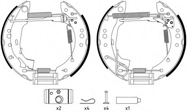 Комплект тормозных колодок HELLA PAGID 8DB 355 004-741