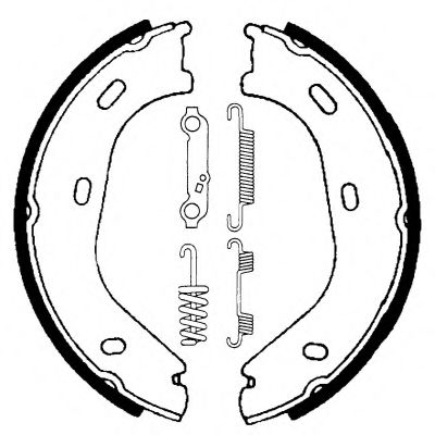 Комплект тормозных колодок, стояночная тормозная система HELLA PAGID 8DA 355 050-001