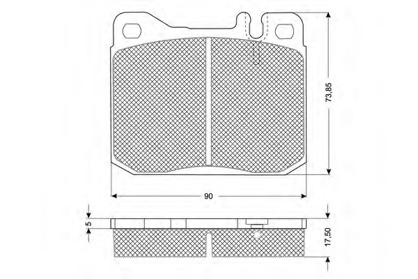 Комплект тормозных колодок, дисковый тормоз PROCODIS FRANCE PF10222