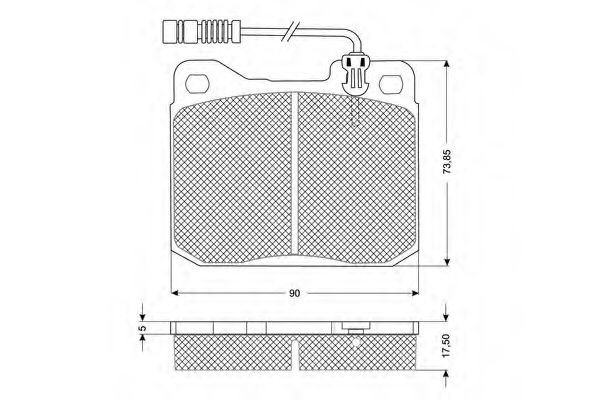Комплект тормозных колодок, дисковый тормоз PROCODIS FRANCE PF10223