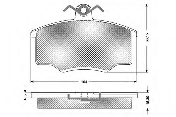 Комплект тормозных колодок, дисковый тормоз PROCODIS FRANCE PF1058