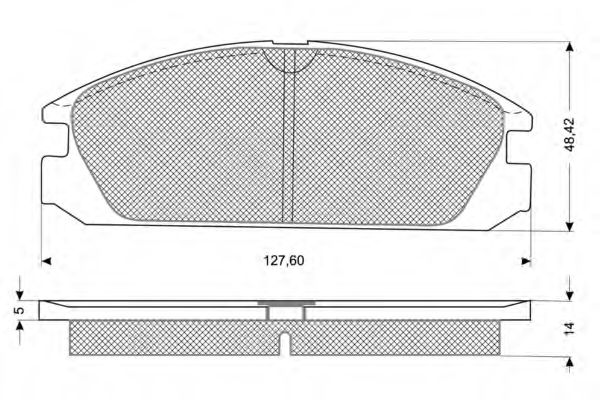Комплект тормозных колодок, дисковый тормоз PROCODIS FRANCE PF1136