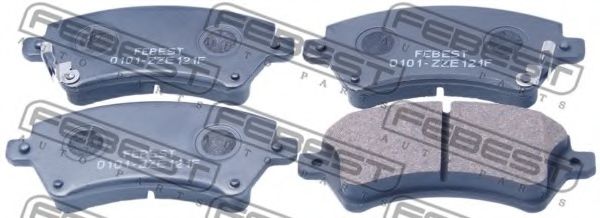 Комплект тормозных колодок, дисковый тормоз FEBEST 0101-ZZE121F