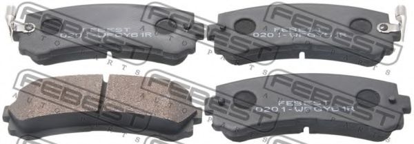 Комплект тормозных колодок, дисковый тормоз FEBEST 0201-WFGY61R