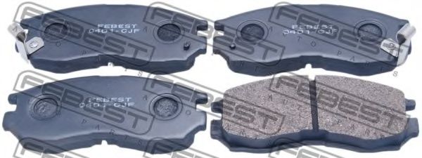 Комплект тормозных колодок, дисковый тормоз FEBEST 0401-CJF