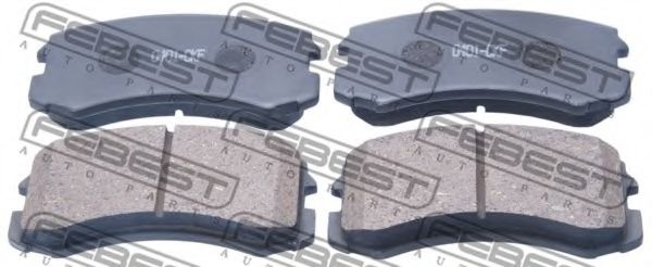 Комплект тормозных колодок, дисковый тормоз FEBEST 0401-CKF