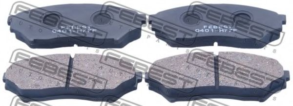 Комплект тормозных колодок, дисковый тормоз FEBEST 0401-H77F