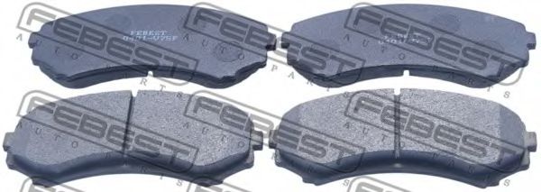 Комплект тормозных колодок, дисковый тормоз FEBEST 0401-V75F