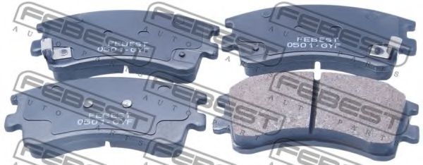 Комплект тормозных колодок, дисковый тормоз FEBEST 0501-GYF