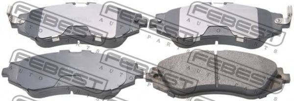 Комплект тормозных колодок, дисковый тормоз FEBEST 1001-J150F