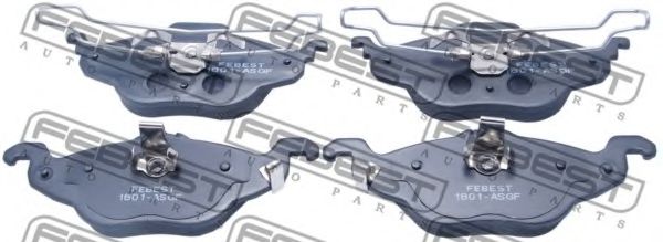 Комплект тормозных колодок, дисковый тормоз FEBEST 1801-ASGF