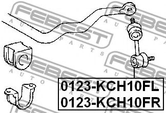 Тяга / стойка, стабилизатор FEBEST 0123KCH10FR