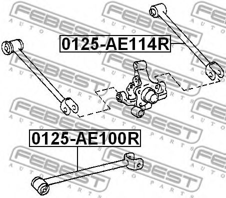 Рычаг независимой подвески колеса, подвеска колеса FEBEST 0125AE114R