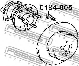 Болт крепления колеса FEBEST 0184005