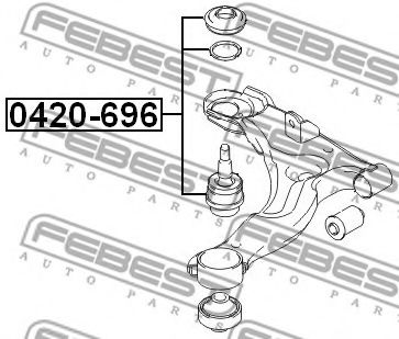 Несущий / направляющий шарнир FEBEST 0420696