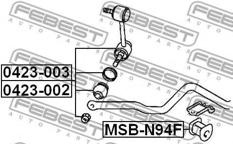Тяга / стойка, стабилизатор FEBEST 0423002