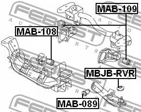 Опора, дифференциал FEBEST MAB109