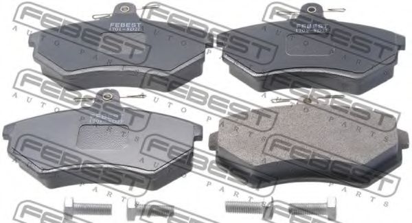Комплект тормозных колодок, дисковый тормоз FEBEST 1701-8D2F