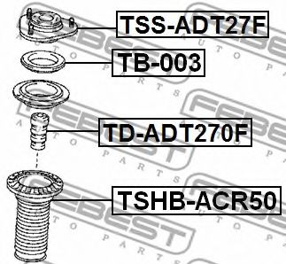 Подвеска, амортизатор FEBEST TSS-ADT27F