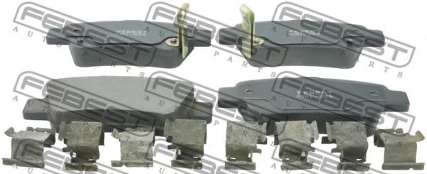 Комплект тормозных колодок, дисковый тормоз FEBEST 0301-RER