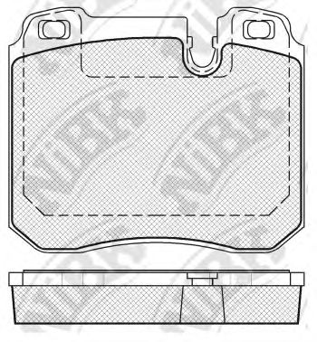 Комплект тормозных колодок, дисковый тормоз NiBK PN0059