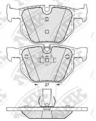 Комплект тормозных колодок, дисковый тормоз NiBK PN0093W
