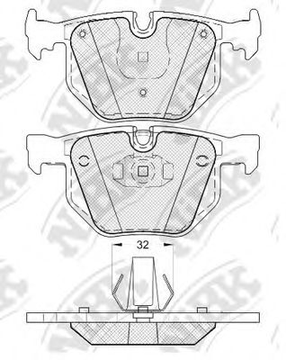 Комплект тормозных колодок, дисковый тормоз NiBK PN0228