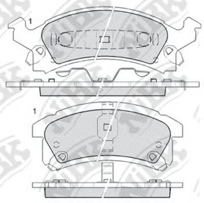 Комплект тормозных колодок, дисковый тормоз NiBK PN0311