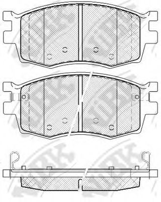 Комплект тормозных колодок, дисковый тормоз NiBK PN0435
