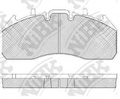 Комплект тормозных колодок, дисковый тормоз NiBK PN0451