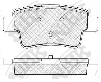 Комплект тормозных колодок, дисковый тормоз NiBK PN0481