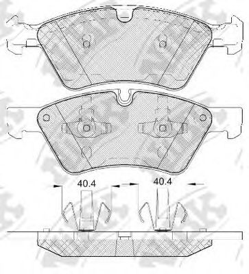 Комплект тормозных колодок, дисковый тормоз NiBK PN0500