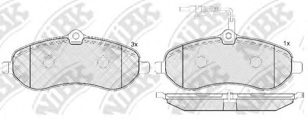 Комплект тормозных колодок, дисковый тормоз NiBK PN0531W