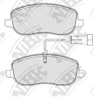 Комплект тормозных колодок, дисковый тормоз NiBK PN0535W