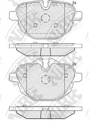 Комплект тормозных колодок, дисковый тормоз NiBK PN0546