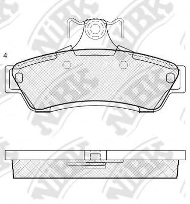 Комплект тормозных колодок, дисковый тормоз NiBK PN0825