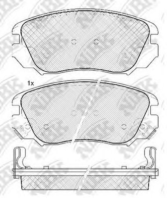 Комплект тормозных колодок, дисковый тормоз NiBK PN0839