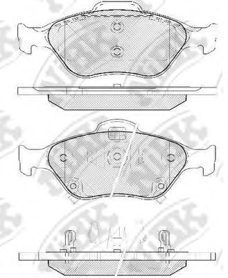 Комплект тормозных колодок, дисковый тормоз NiBK PN1839
