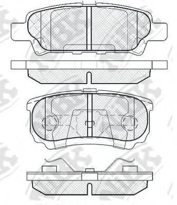 Комплект тормозных колодок, дисковый тормоз NiBK PN3502