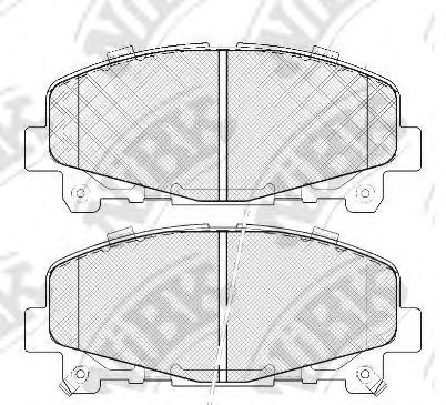 Комплект тормозных колодок, дисковый тормоз NiBK PN8865