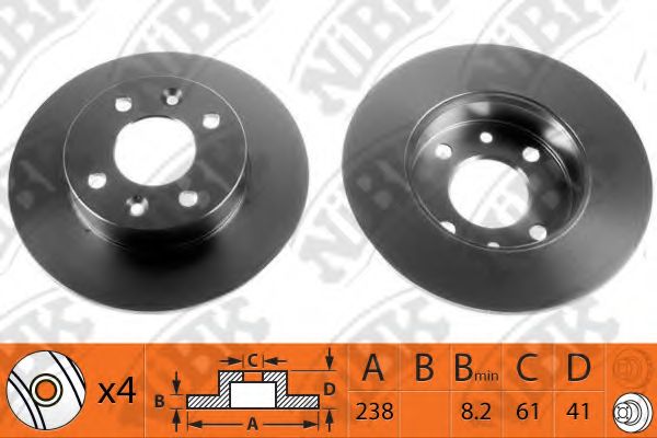 Тормозной диск NiBK RN1001