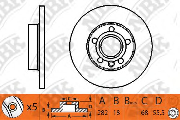 Тормозной диск NiBK RN1295