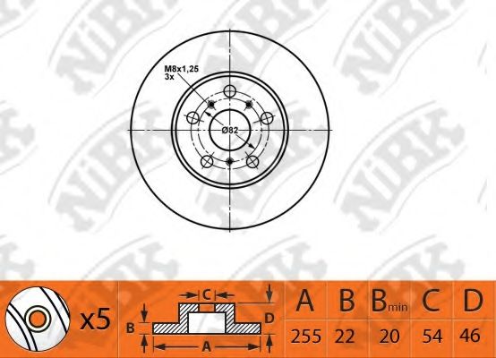 Тормозной диск NiBK RN1459