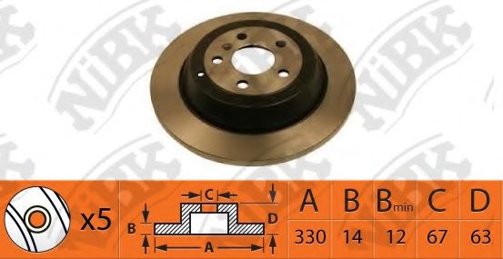 Тормозной диск NiBK RN1539