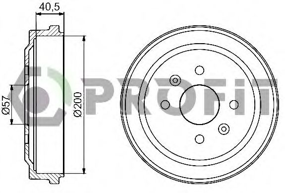 Тормозной барабан PROFIT 5020-0005